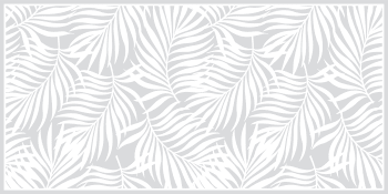 TROPICALLEAVES - Tapis en vinyl feuilles tropicales gris 48x98 cm