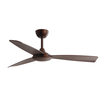 Ventilatore da soffitto senza luce con pale effetto legno marrone CUBA