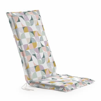 CURVES - Cojín para silla de jardín 100% algodón multicolor 101x41x4