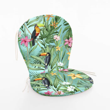 TUCAN - Cojín para silla de exterior 100% algodón multicolor 48x90x5 cm