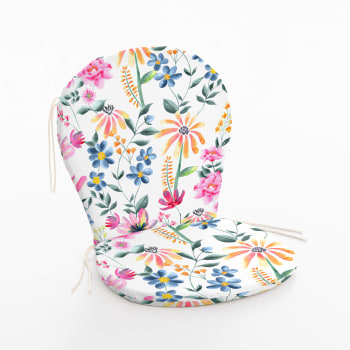 Cojín para silla de exterior 100% algodón multicolor 48x90x5 cm