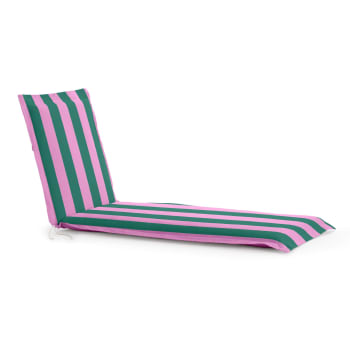 Summer stripe - Cojín para tumbona 100% algodón multicolor 53x175x5 cm