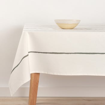IBIZA GREEN - Mantel 100% algodón verde 155x155 cm