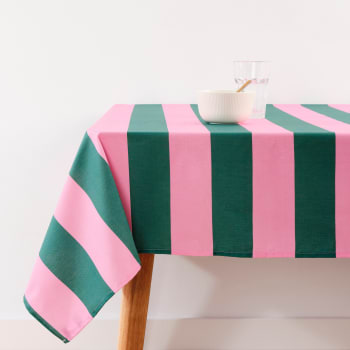 Summer stripe - Mantel tacto tela 100% algodón multicolor 200x155 cm