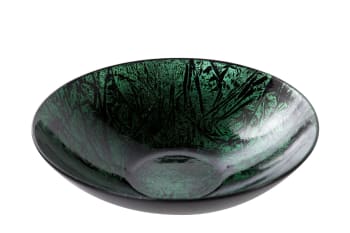 Centro verde de cerámica 36x36x10cm