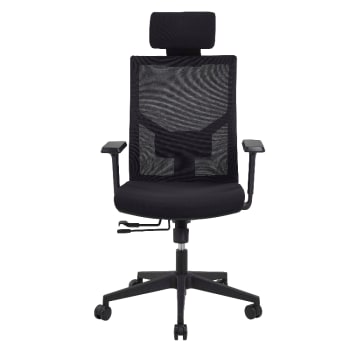 ZACK - Chaise  de bureau ergonomique noire