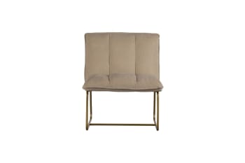 Fie - Sessel aus sandfarbenem Polyester, beige