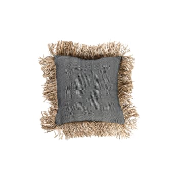 Homescapes Cuscino Da Viaggio In Cotone 100% - 50x50 Cm, Nero, Con Imbottura Traspirante - 2