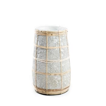 CUTIE - Vase en terre cuite gris naturel H22