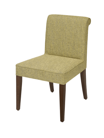 LOLA CHAIR - Chaise en bois de chêne naturel et tissu jaune