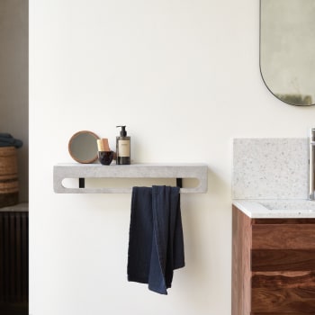 Selly Home - Duo Porta Asciugamani Bagno Da Terra Acciaio 80 Cm - Appendiabiti Da Terra Per