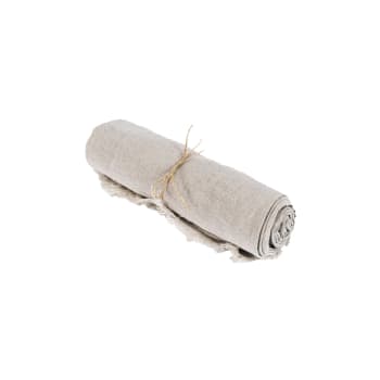 LINEN - Mantel de lino beige 150x150