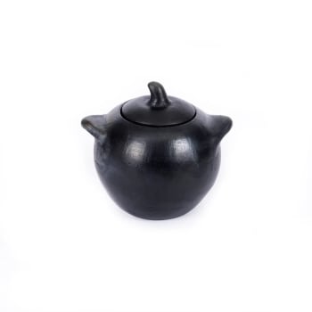 BURNED - Pot en terre cuite noire 10x8