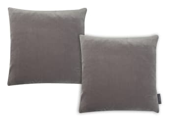 Housses De Coussin Velours Noir - Set De 2 (30x30 Cm) - Doux, Lavable, Fermeture éclair Invisible