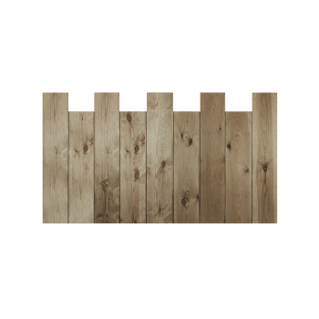 Cabecero de madera asimétrico vertical envejecido 200x80cm