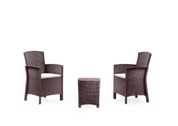 Dfre - Set salon d’extérieur marron 60x56 cm