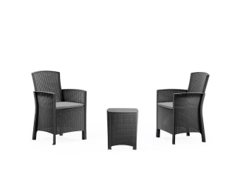 Dfre - Set salon d’extérieur anthracite 60x56 cm