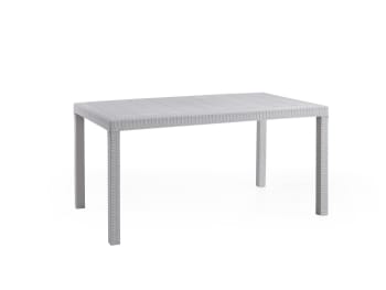 Debueh - Table rectangulaire d'extérieur 150x90h74 cm blanc