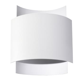 Impact - Lámpara de pared blanco acero  alt. 23 cm