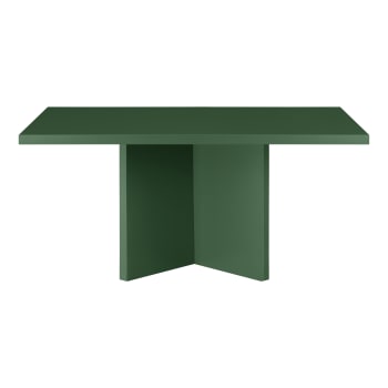 BLOCKIE-CHARLA - Table basse 100x50cm plateau résistant MDF 3cm, cèdre vert 100x60cm