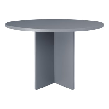 BLOCKIE-MATILDA - Tavolo da pranzo rotondo laccato in MDF da 3cm Grigio 120cm