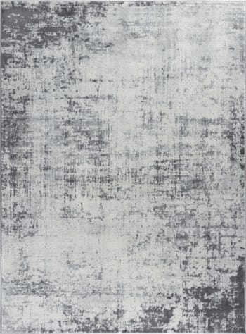 Milena - Alfombra abstracta moderna gris/blanco 160x215