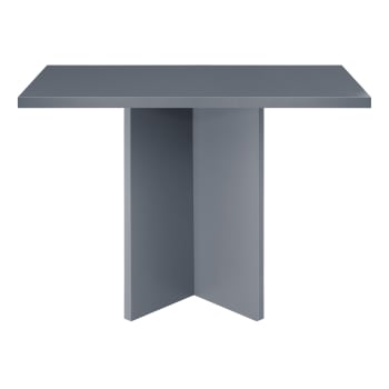 BLOCKIE-MATILDA - Table de salle à manger carrée laquée MDF 3cm Gris 100x100cm