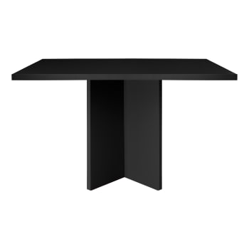 BLOCKIE-MATILDA - Table à manger rectangulaire laquée en MDF de 3cm Noire  90x120cm
