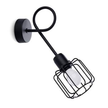 Beluci - Lámpara de pared negro acero  alt. 30 cm