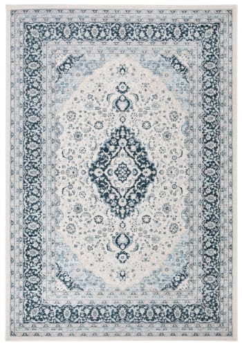 Isabella - Tapis de salon interieur en crème & bleu fonce, 160 x 229 cm