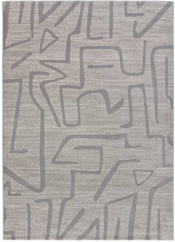 Alfombra de tacto suave Gris 200x200cm SOFT SHAGGY - Conforama