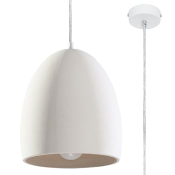 Flawiusz - Lámpara de techo blanco cerámica  alt. 122 cm