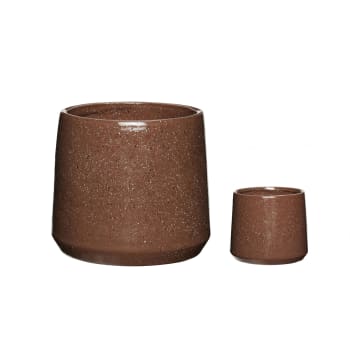 Vibe - Töpfe aus Keramik rotbraun (2er Set)