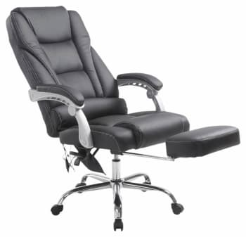 PACIFIC - Chaise de bureau massant et réglable en similicuir Noir