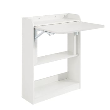 Mesa escritorio plegable aglomerado blanco