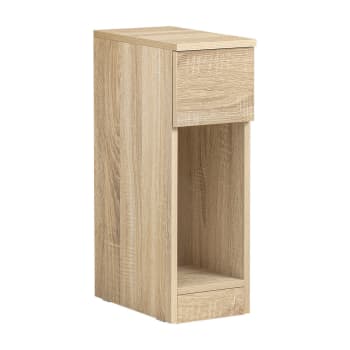 SYALEO oderno Coodino in Legno Ultra Stretto Soggiorno Coodino oderno Piccolo con 2 Cassetti