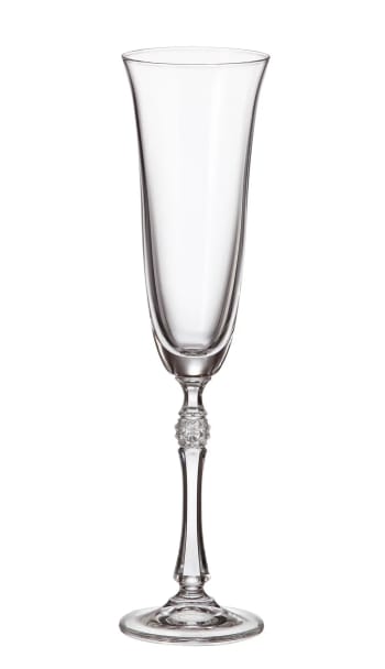 PARUS - Lot de 6 flûtes à champagne en cristal 190ml