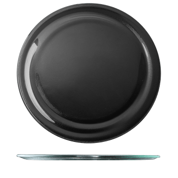 Assiette en céramique noire- Set de 2 – Les Jolies Emplettes