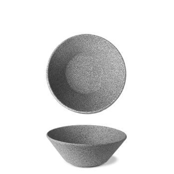 GRANIT N°4 - Lot de 6 bols en porcelaine D20  effet granit brut gris foncé