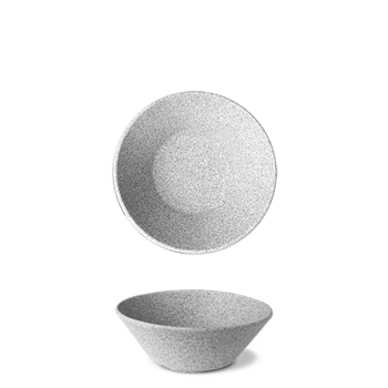 GRANIT N°1 - Lot de 6 bols en porcelaine D15 effet granit brut gris
