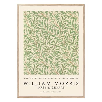 Artesta - Affiche décorative avec cadre chêne 50 x 70 cm willow bough pattern