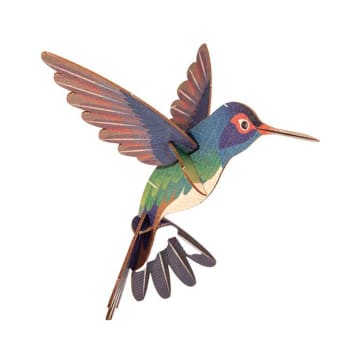 Mini maquette colibri 3D en bois à monter