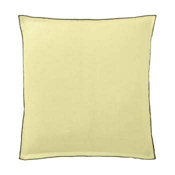 Beurre - Taie d'oreiller lin lave jaune 65x65 cm