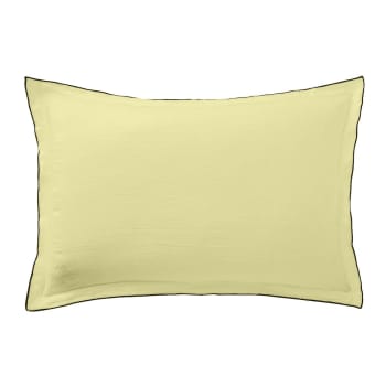 Beurre - Taie d'oreiller lin lave jaune 50x70 cm