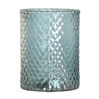 JUKE - Vase en Verre Gris, 15x15x20 cm