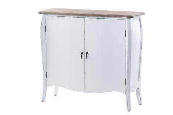 Cabinet blanco de madera 90x30x80cm