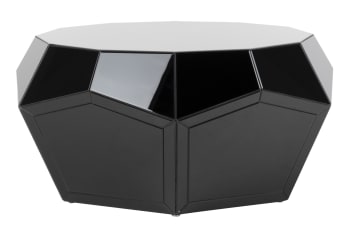 Mesa negro de cristal 99x92x46cm