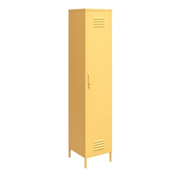 CACHE - Armario alto con 1 puerta en metal amarillo