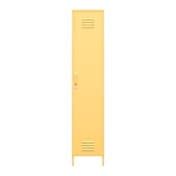 CACHE - Hochschrank mit 1 Tür in Metall Gelb