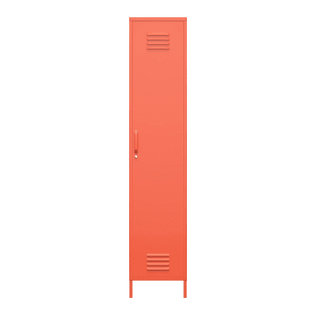 CACHE - Armario alto con 1 puerta en metal naranja
